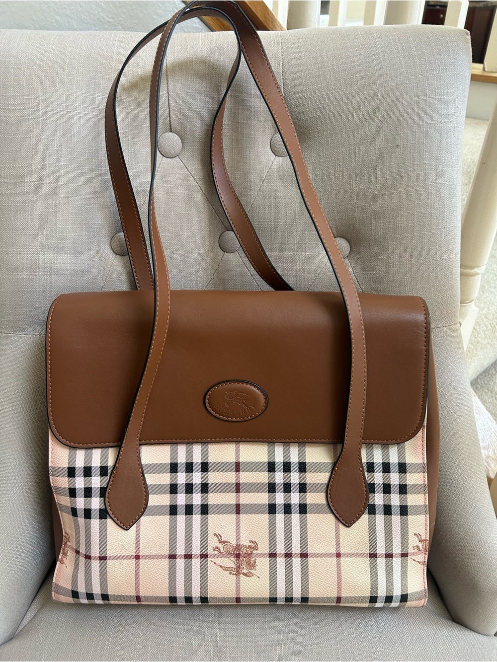 Brown Plaid Women's Shoulder Bag